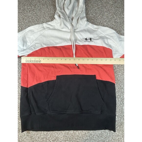 Under Armour Hoodie Womens Medium Pink Sweatshirt Sweater Loose Spell Out A9* - Picture 3 of 7